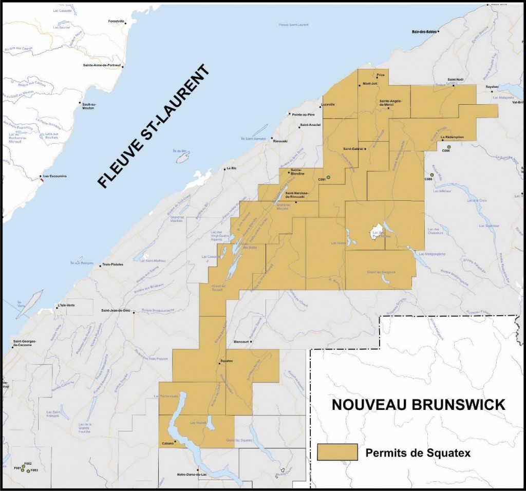 Squatex Exploration permits at the end of June 2003