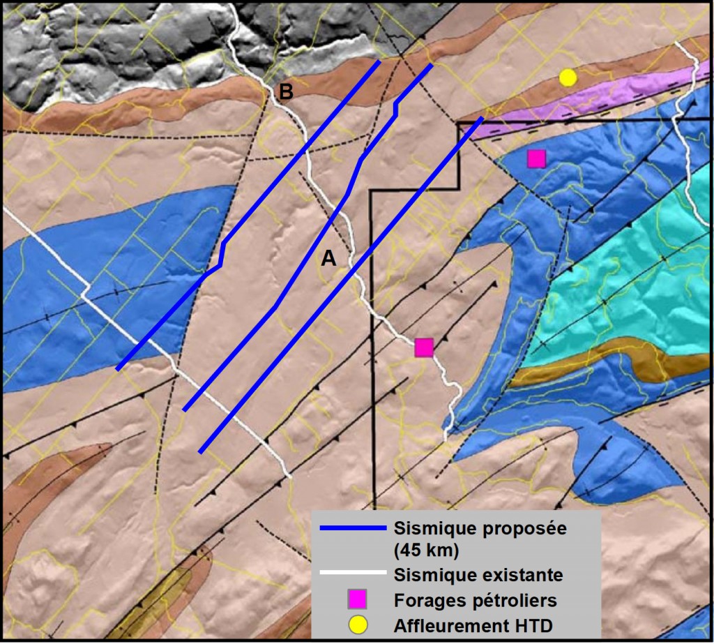 Seismic line recommended in March 2005