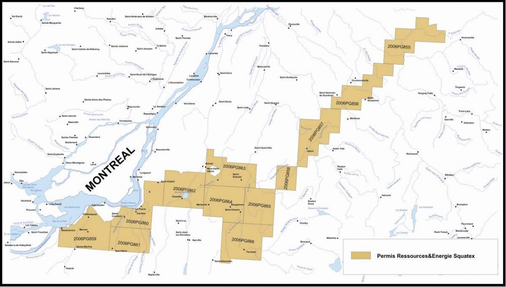 Area under permits since 2006 in the St. Lawrence Lowlands