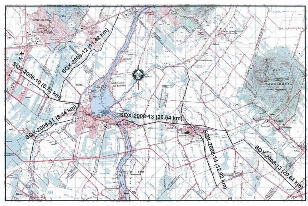 Seismic survey in the Chambly area in 2008